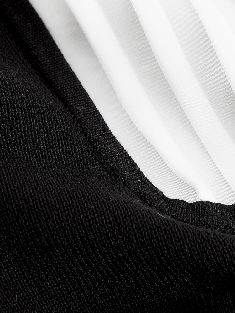 Black Shirt Layer Knitted Pinafore Dress - Image 7 of 7