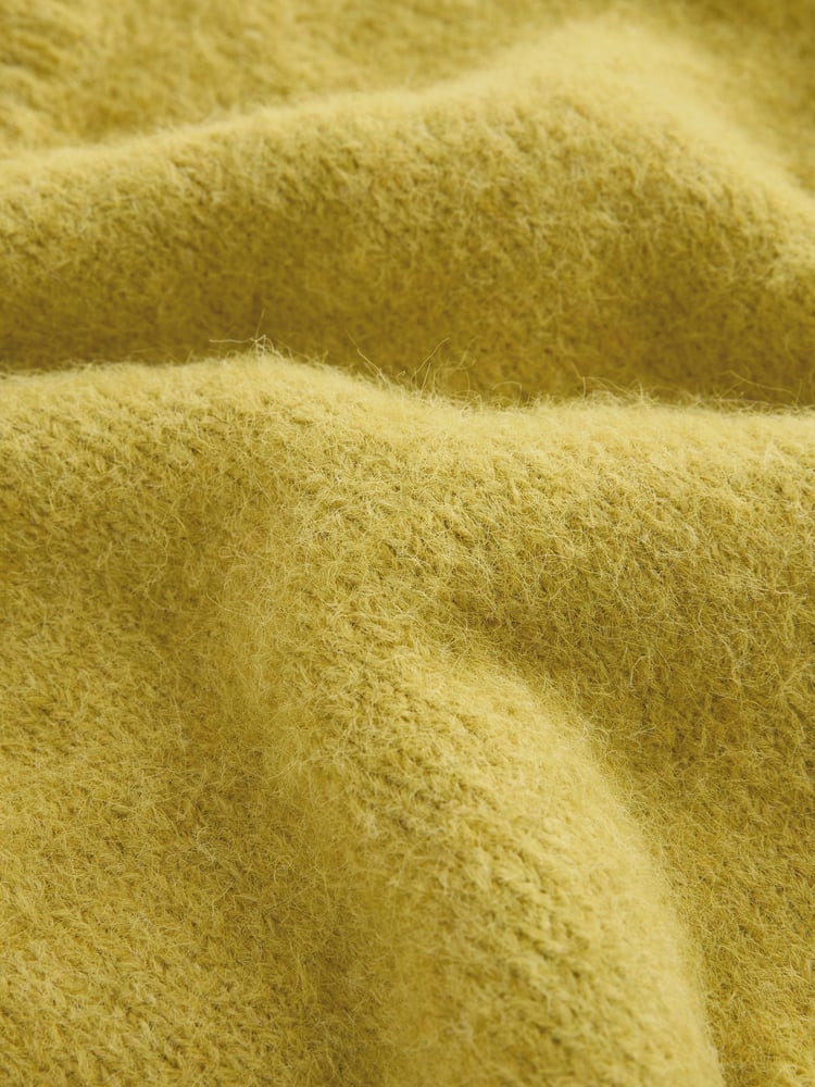 Lime Green Short Sleeve Crew Neck Jumper With Wool - Image 5 of 5