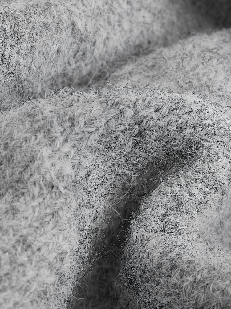 Grey Short Sleeve Crew Neck Jumper With Wool - Image 7 of 7