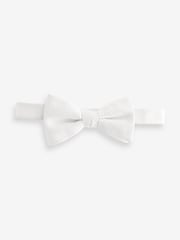 White Textured Bow Tie - Image 3 of 6