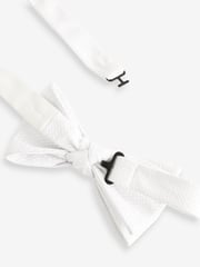 White Textured Bow Tie - Image 6 of 6