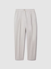 Reiss Light Grey Farrah Tapered Suit Trousers with TENCEL™ Fibers - Image 2 of 6