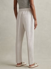Reiss Light Grey Farrah Tapered Suit Trousers with TENCEL™ Fibers - Image 3 of 6