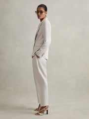 Reiss Light Grey Farrah Single Breasted Suit Blazer with TENCEL™ Fibers - Image 1 of 6