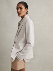 Reiss Light Grey Farrah Single Breasted Suit Blazer with TENCEL™ Fibers - Image 4 of 6
