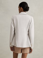 Reiss Light Grey Farrah Single Breasted Suit Blazer with TENCEL™ Fibers - Image 5 of 6