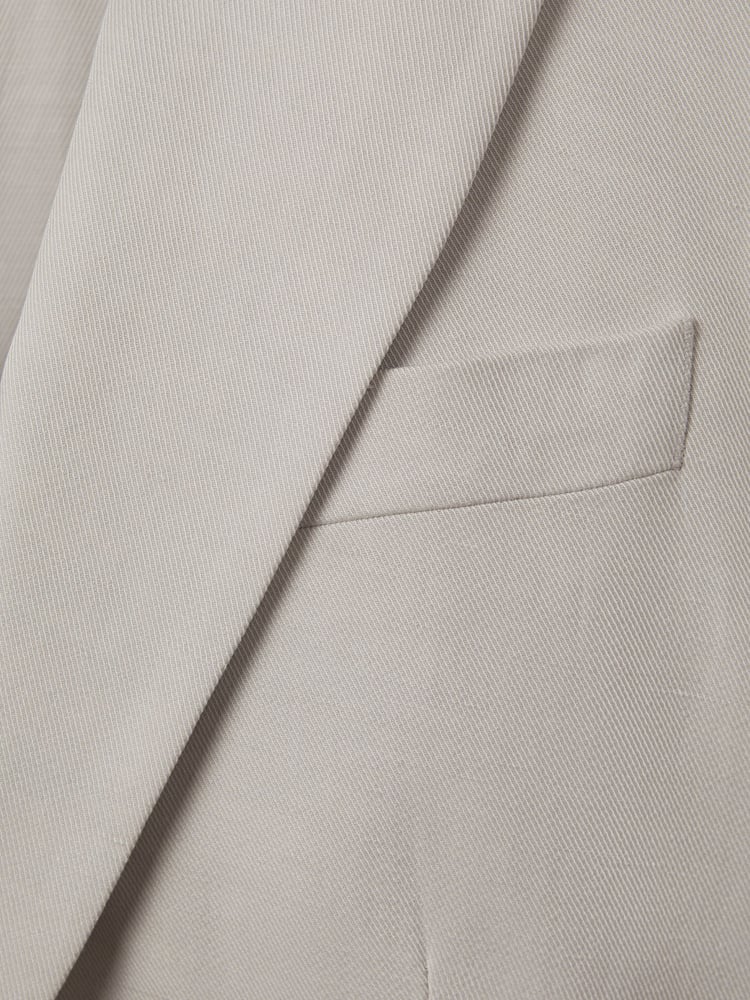 Reiss Light Grey Farrah Single Breasted Suit Blazer with TENCEL™ Fibers - Image 6 of 6