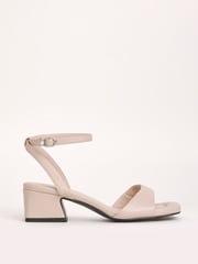 Simply Be Natural Barely There on Low Block Heels in Extra Wide Fit - Image 5 of 7