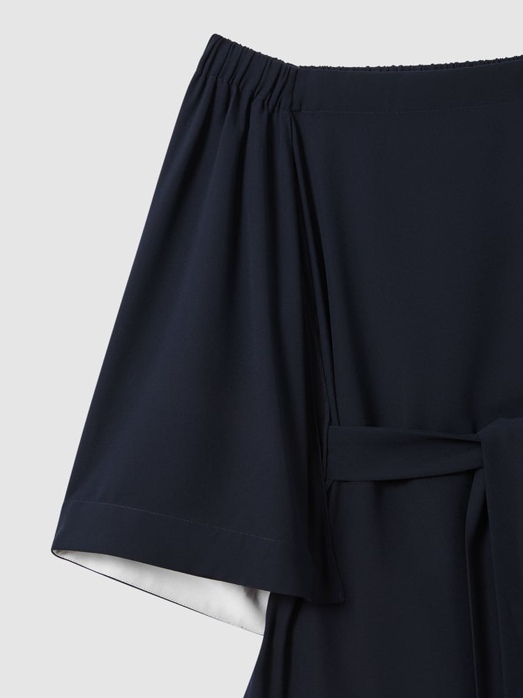 Reiss Navy Alexis Off-The-Shoulder Tunic - Image 6 of 6
