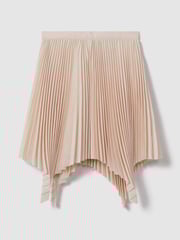 Reiss Pink Azalea 4-9 yrs Pleated Asymmetric Skirt - Image 2 of 4