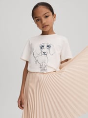 Reiss Pink Azalea 4-9 yrs Pleated Asymmetric Skirt - Image 3 of 4