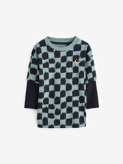 Grey/Black 100% Cotton Long Sleeve T-Shirts 3 Pack (3mths-7yrs) - Image 4 of 6