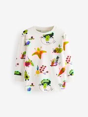 Blue Vegetables Long Sleeve T-Shirts 3 Pack (3mths-7yrs) - Image 4 of 7
