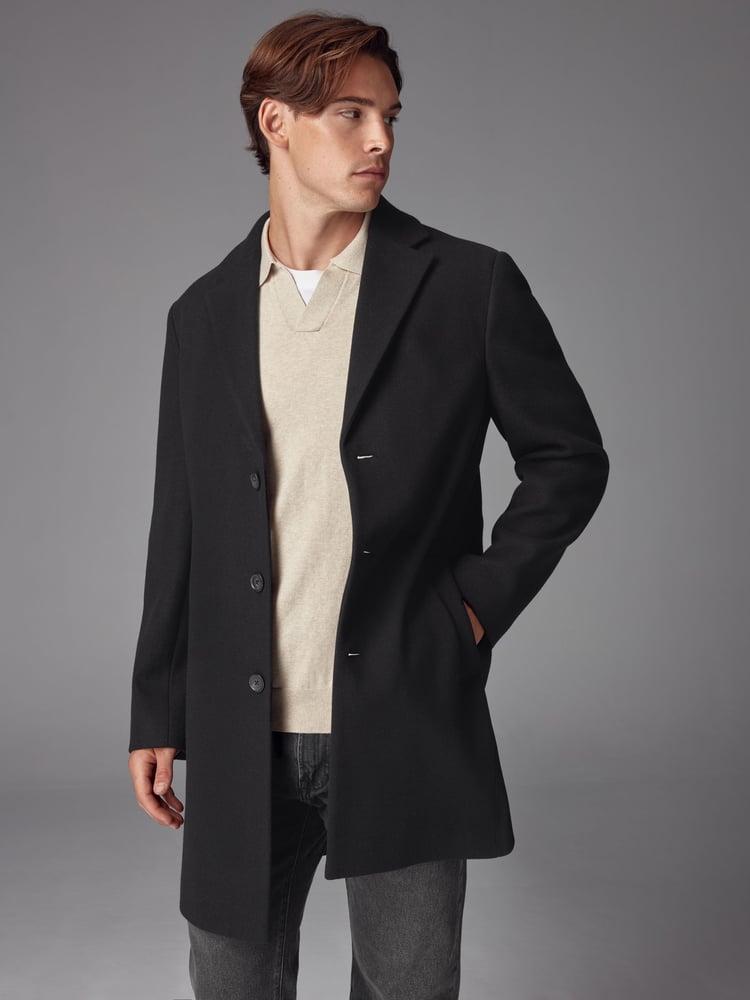 Black Epsom Overcoat - Image 1 of 12