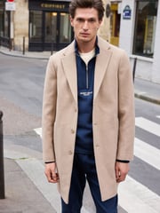 Neutral Brown Epsom Overcoat - Image 1 of 9