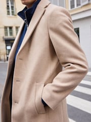 Neutral Brown Epsom Overcoat - Image 4 of 9
