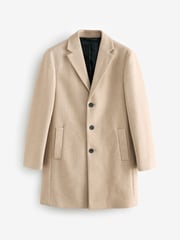 Neutral Brown Epsom Overcoat - Image 5 of 9