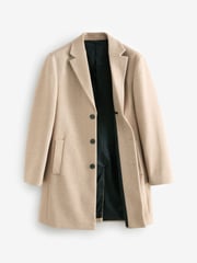 Neutral Brown Epsom Overcoat - Image 6 of 9