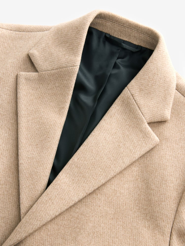 Neutral Brown Epsom Overcoat - Image 9 of 9