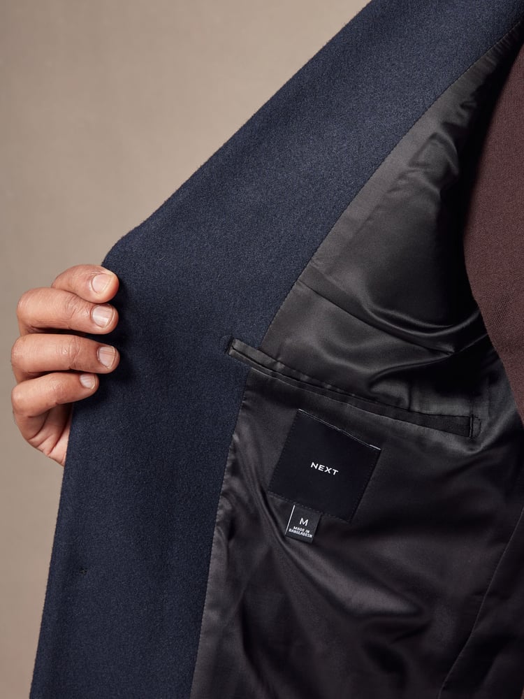 Navy Blue Epsom Overcoat - Image 10 of 10