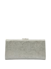 Lotus Silver/ white Clutch Bag with Chain - Image 2 of 4