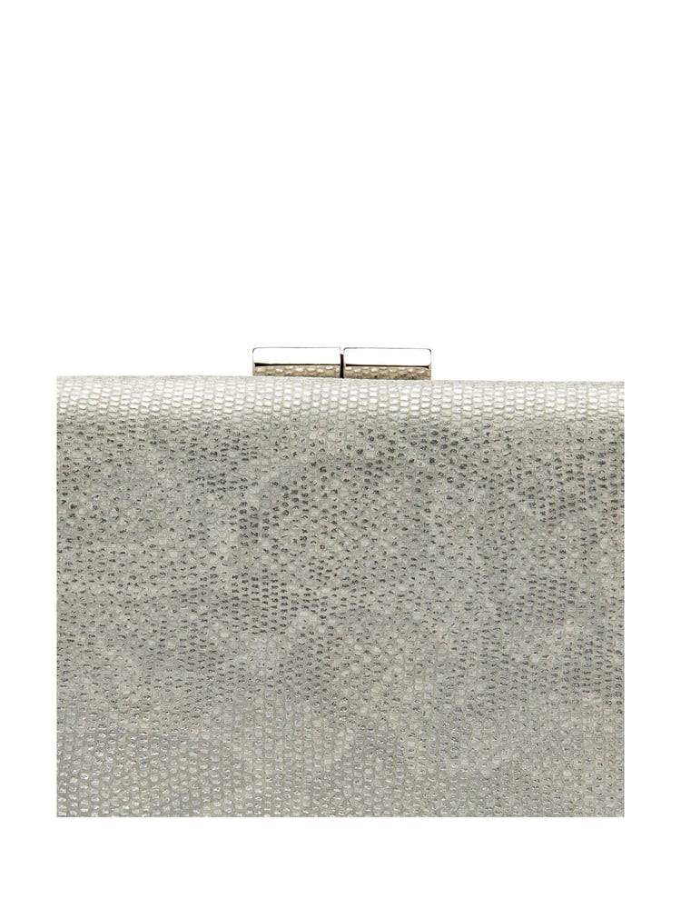 Lotus Silver/ white Clutch Bag with Chain - Image 4 of 4