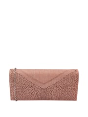 Lotus Pink Clutch Bag with Chain - Image 1 of 4