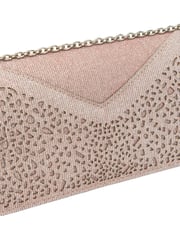 Lotus Pink Clutch Bag with Chain - Image 4 of 4