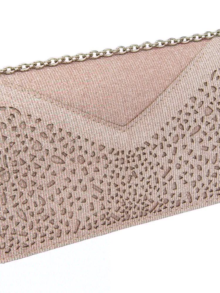 Lotus Pink Clutch Bag with Chain - Image 4 of 4