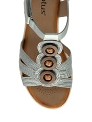Lotus Silver Open-Toe Heeled Sandals - Image 4 of 4
