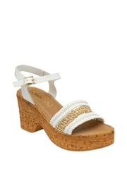 Lotus White Open-Toe Sandals - Image 1 of 4