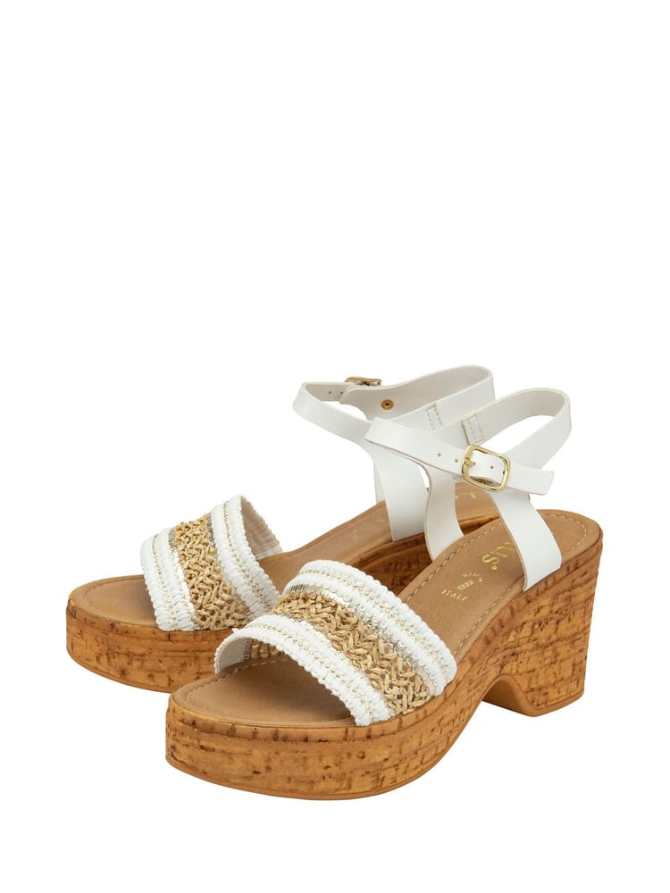 Lotus White Open-Toe Sandals - Image 2 of 4