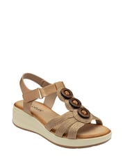 Lotus Metallic Open-Toe Heeled Sandals - Image 1 of 4