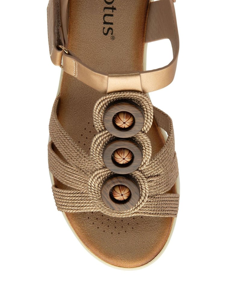 Lotus Metallic Open-Toe Heeled Sandals - Image 4 of 4