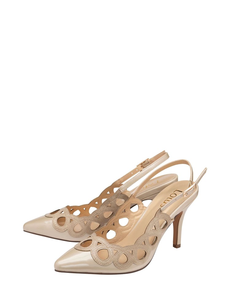 Lotus Nude Slingback Court Shoes - Image 2 of 4