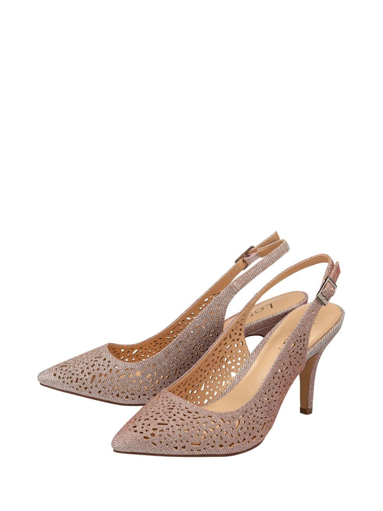 Lotus Pink Slingback Court Shoes - Image 2 of 4