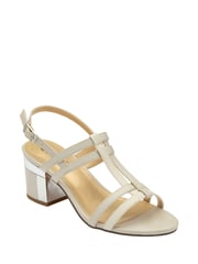 Lotus Nude Slingback Block-Heel Sandals - Image 1 of 3