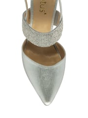 Lotus Silver Slingback Court Shoes - Image 4 of 4