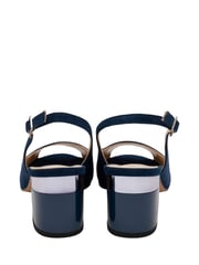 Lotus Blue Slingback Block-Heel Shoes - Image 3 of 4