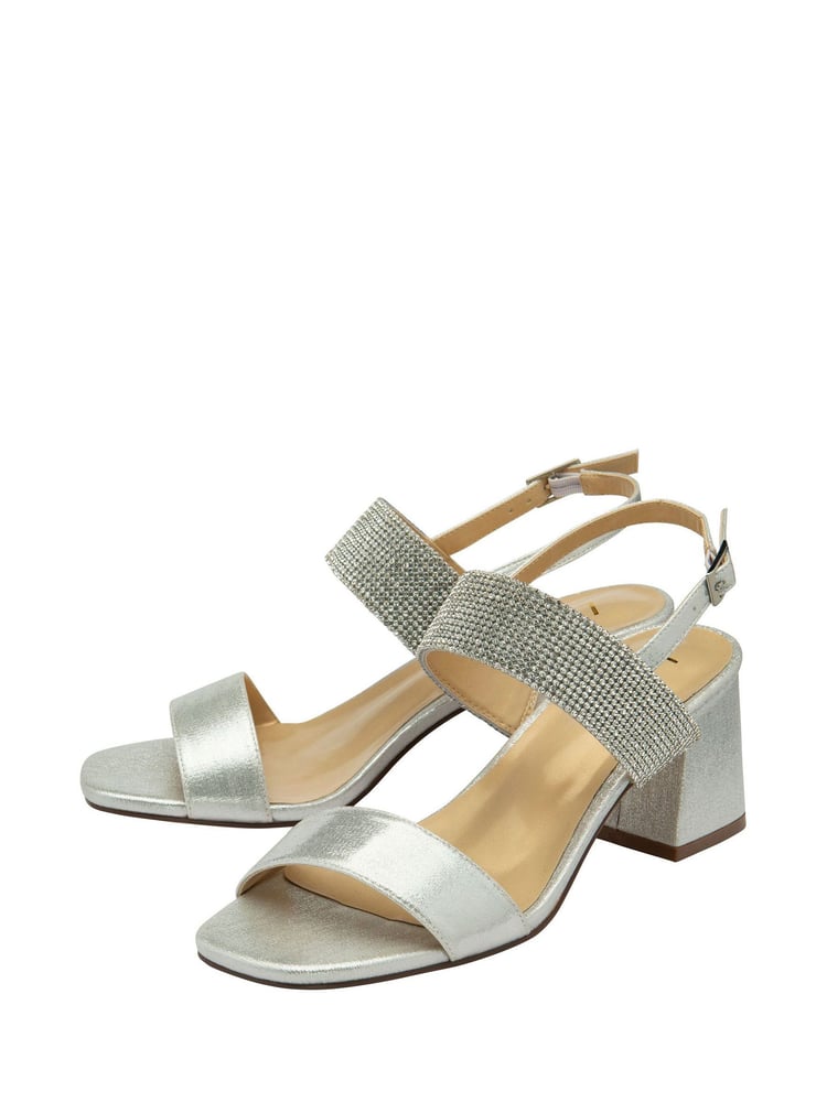 Lotus Silver Open-Toe Block-Heel Sandals - Image 2 of 4