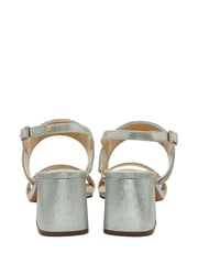 Lotus Silver Open-Toe Block-Heel Sandals - Image 3 of 4