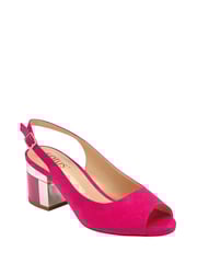 Lotus Pink Slingback Block-Heel Shoes - Image 1 of 4