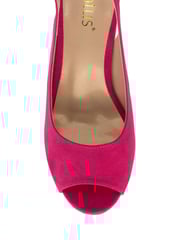 Lotus Pink Slingback Block-Heel Shoes - Image 4 of 4