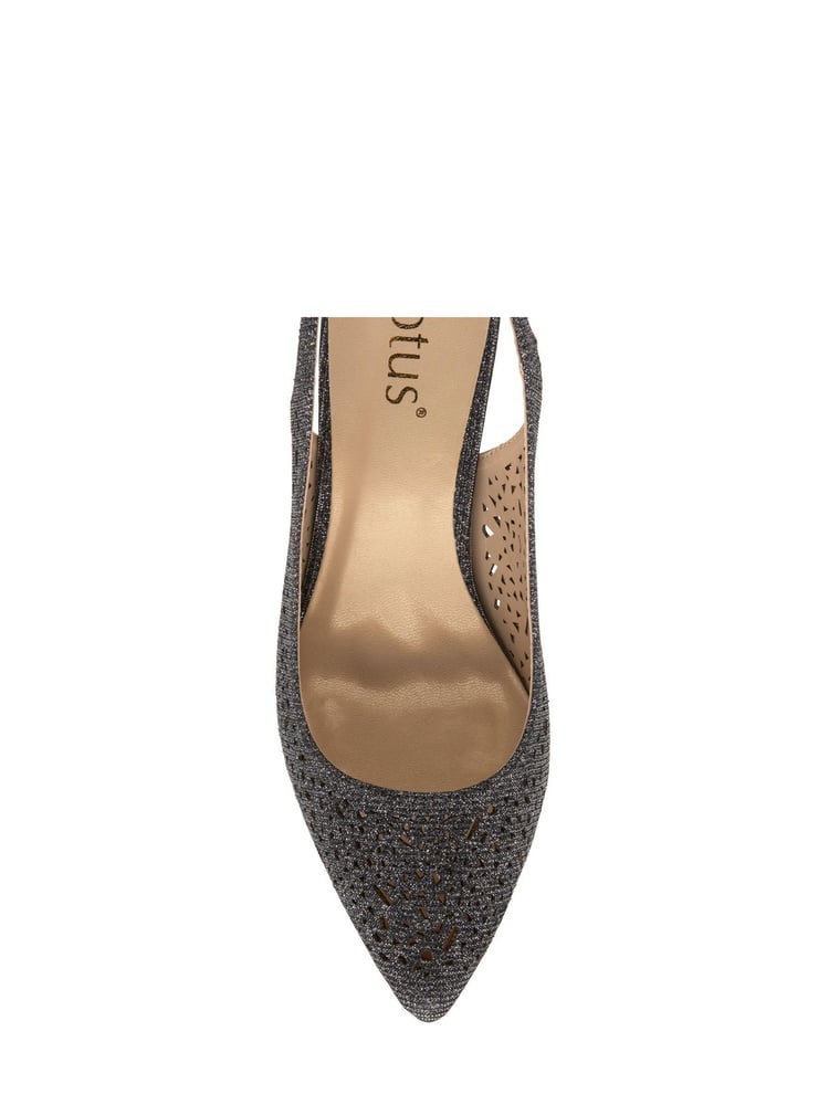 Lotus Grey Slingback Court Shoes - Image 4 of 4