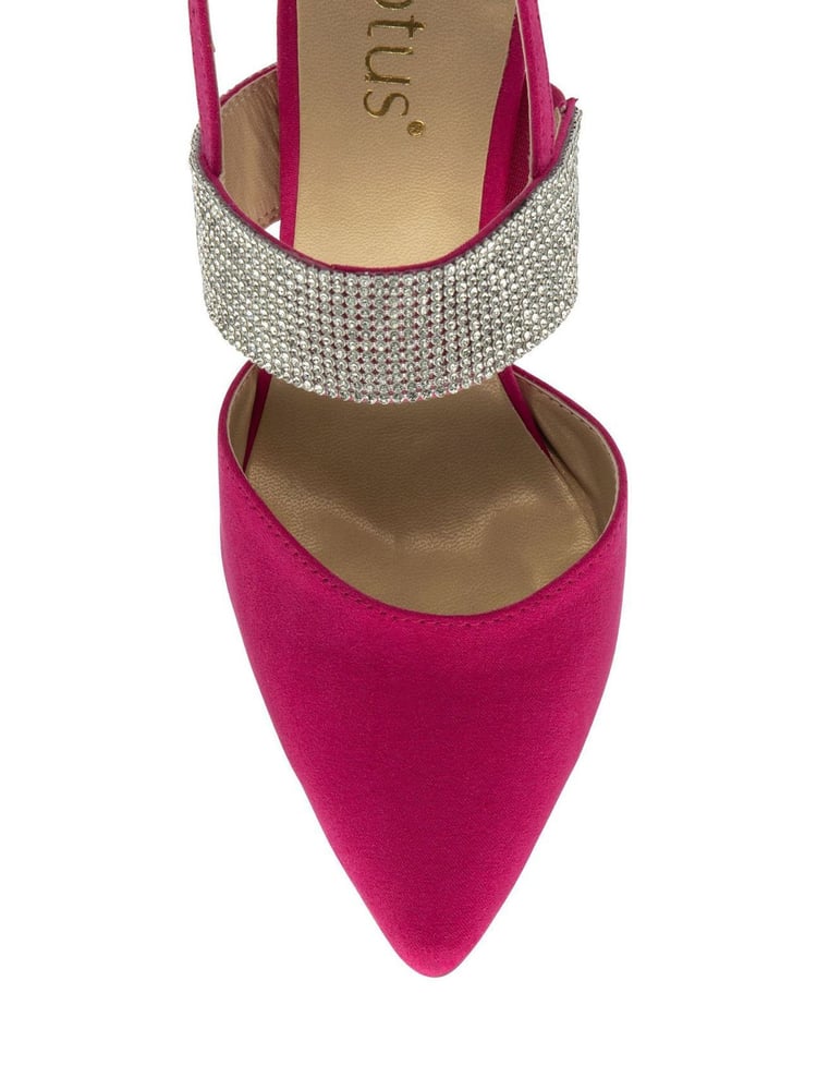 Lotus Pink/Sliver Slingback Court Shoes - Image 4 of 4