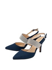 Lotus Blue Slingback Court Shoes - Image 2 of 4