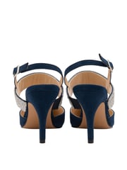 Lotus Blue Slingback Court Shoes - Image 3 of 4