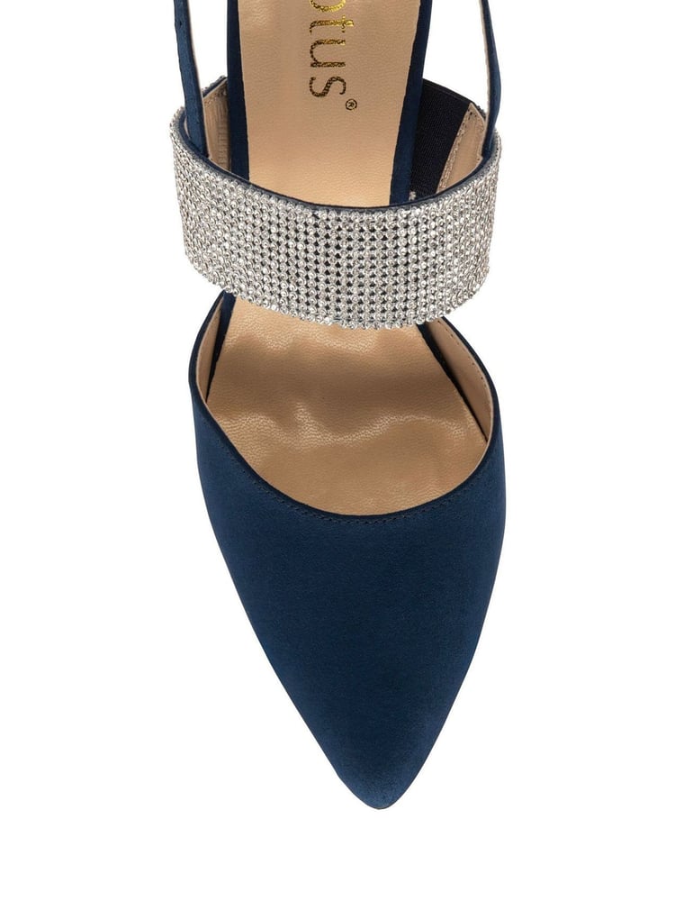 Lotus Blue Slingback Court Shoes - Image 4 of 4