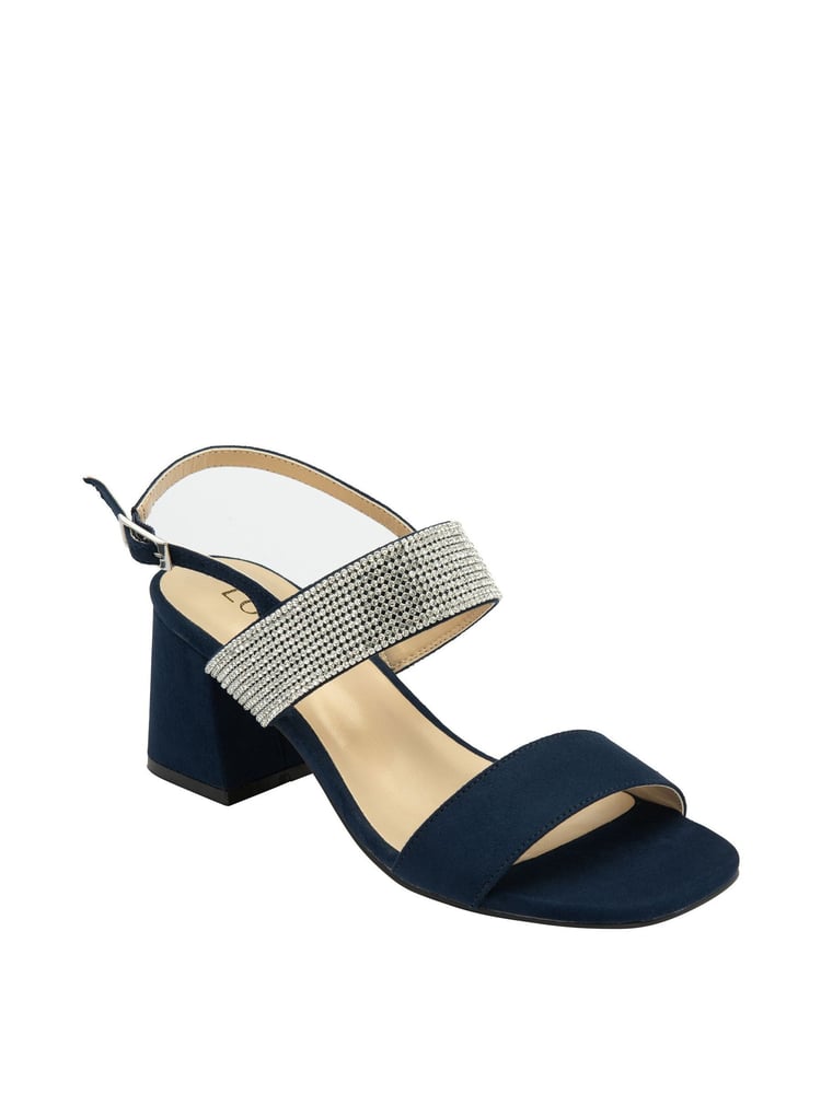 Lotus Blue Open-Toe Block-Heel Sandals - Image 1 of 4