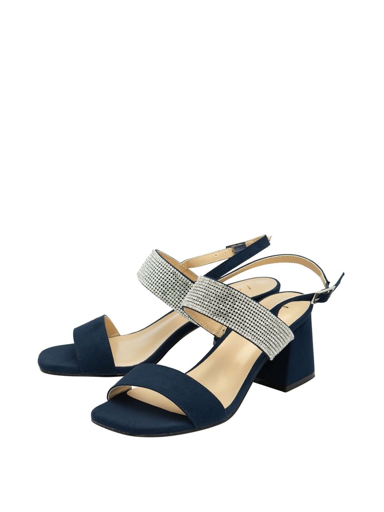 Lotus Blue Open-Toe Block-Heel Sandals - Image 2 of 4